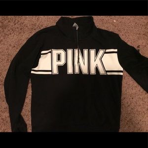 PINK black and white sweatshirt